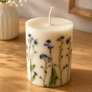 Pressed Forget-Me-Not Soy Wax Candle